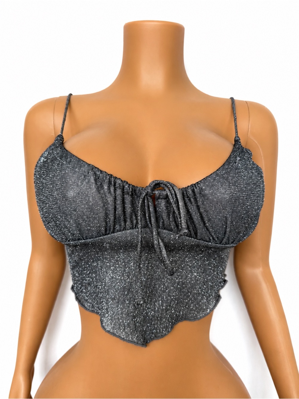 Shimmery Cropped Cami Top
